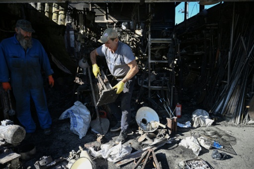 The attack also destroyed a popular flea market in Kyiv — Genya SAVILOV / AFP