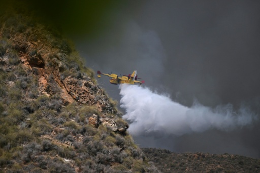 The fire struck on rough terrain that is hard to access