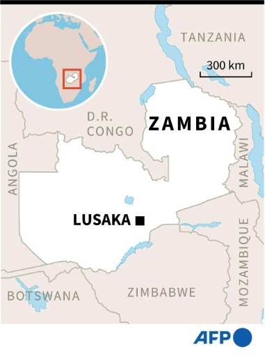 Map of Zambia, which holds presidential elections on August 13 — STAFF / AFP