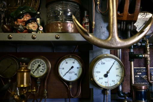 McLaughlin has filled his shed with memorabilia collected from online sales and places he worked — Henry NICHOLLS / AFP