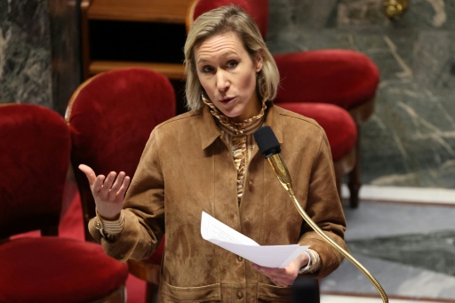 Laure Miller, députée du groupe Ensemble pour la République, s'exprime lors d'un débat parlementaire à l'Assemblée nationale, à Paris, le 26 janvier 2026 — Ludovic MARIN / AFP