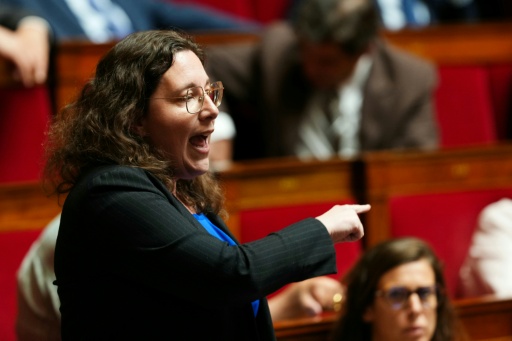 La présidente des députés écologistes Cyrielle Chatelain le 21 juillet 2026 à l'Assemblée nationale, à Paris — Dimitar DILKOFF / AFP