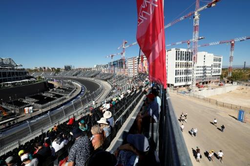 Vista general de la curva llamada "La Monumental" en el circuito semipermanente Madring, durante la segunda sesión de ensayos libres del Gran Premio de España de F1, en Madrid, el 11 de septiembre de 2026 — Oscar DEL POZO / AFP