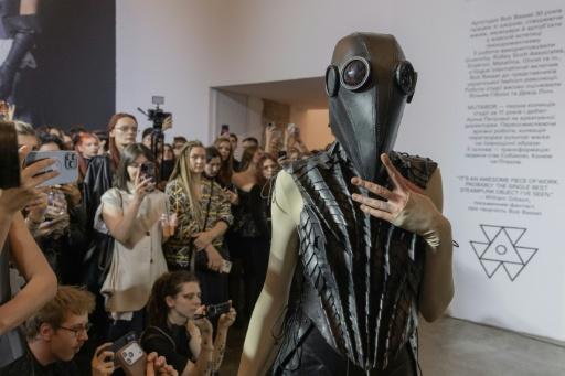 Ukrainian fashion designer debuts art between air raids