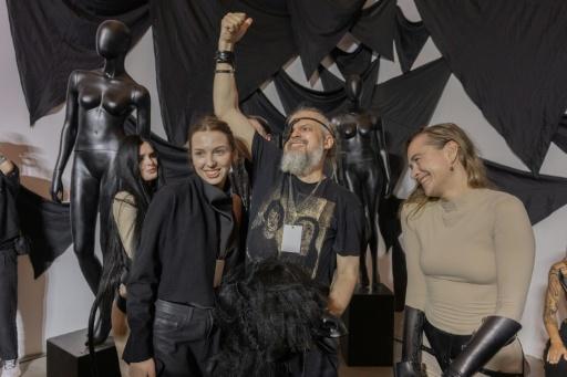 Serhii has made masks the focus of his work — Roman PILIPEY / AFP