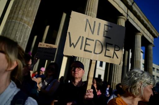 Tausende demonstrieren in Berlin nach AfD-Sieg in Sachsen-Anhalt