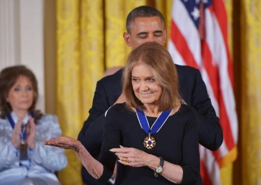 President Barack Obama gave the Presidential Medal of Freedom to Steinem in 2013 — MANDEL NGAN / AFP