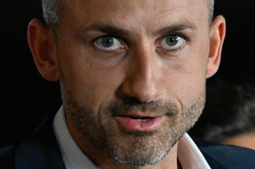 The AfD's Ulrich Siegmund hailed the 'historic' election triumph in a state vote won by his far-right party — Tobias SCHWARZ / AFP