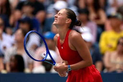 Marta Kostyuk durante su derrota ante Linda Noskova en octavos del US Open el 6 de septiembre de 2026 — Caleb Bowlin