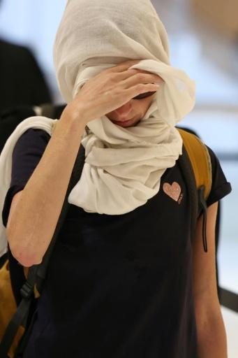 Lola M., la mère de la petite Mia, enlevée dans les Vosges en 2021, au palais de justice de Paris, le 15 septembre 2026 — SIMON WOHLFAHRT / AFP