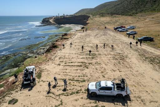 Recherches après la disparition des trois surfeurs étrangers à Ensenada, en Basse-Californie mexicaine, le 6 mai 2024 — Guillermo Arias / AFP