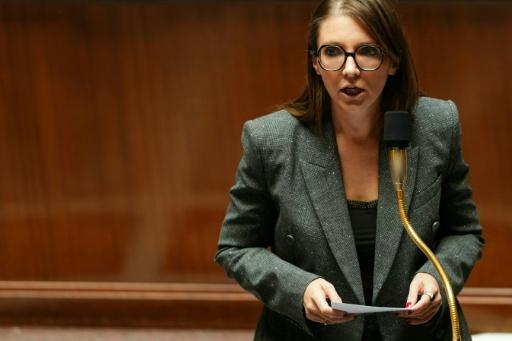La ministre chargée de l’Égalité entre les femmes et les hommes, Aurore Bergé, à l'Assemblée nationale, Paris le 21 juillet 2026 — Dimitar DILKOFF / AFP