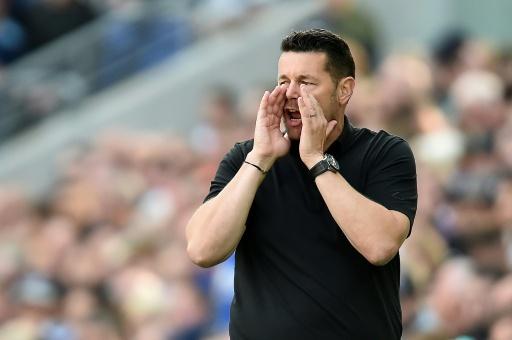 L'entraîneur de Crystal Palace Pierre Sage lors d'un match contre Everton, le 22 août 2026 à Liverpool — PETER POWELL / AFP