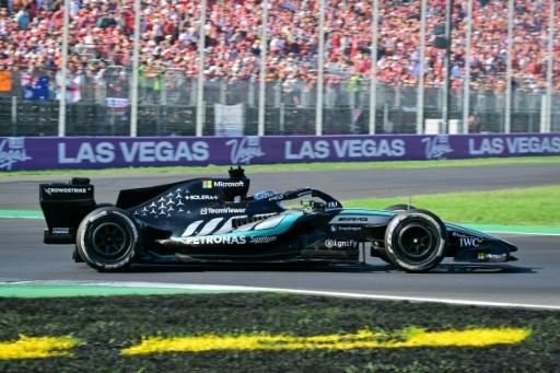 La Mercedes du pilote britannique George Russell pendant le GP d'Italie de F1 le 6 septembre 2026 à Monza — Andrej ISAKOVIC / AFP