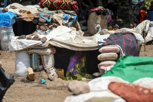تجلس نازحة يمنية داخل مأواها في منطقة الكَدَحة بمحافظة تعز جنوب غربي اليمن، في 6 أيلول/سبتمبر 2026، بعدما اضطرت إلى الفرار من منزلها جراء تجدد الاشتباكات بين القوات الحكومية اليمنية المدعومة من السعودية والمتمردين الحوثيين. — احمد الباشا