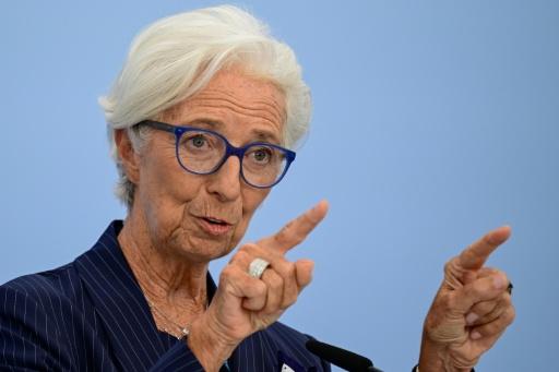 La présidente de la BCE Christine Lagarde lors d'une conférence de presse à Berlin, 10 septembre 2026 — John MACDOUGALL / AFP