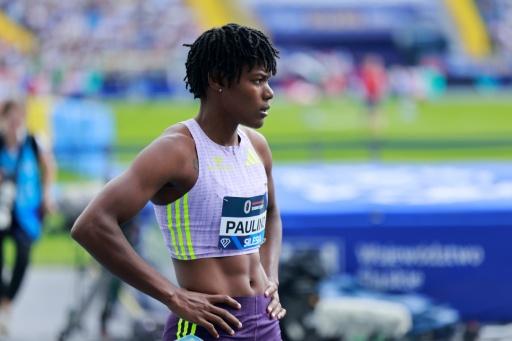Marileidy Paulino después de ganar los 400 metros de la reunión de la Liga de Diamante de Silesia. En Chorzów (Polonia), el 23 de agosto de 2026 — Wojtek RADWANSKI / AFP