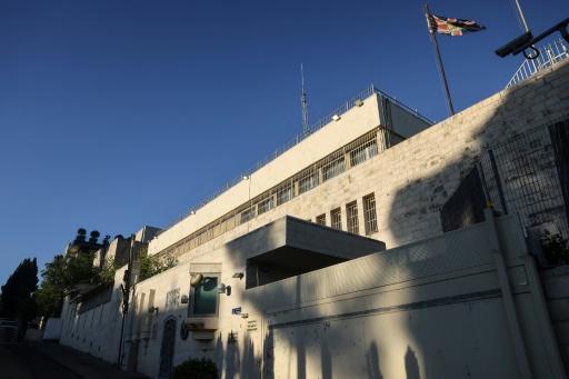 Le consulat britannique à Jérusalem-Est, annexée par Israël, le 8 septembre 2026 — AHMAD GHARABLI / AFP