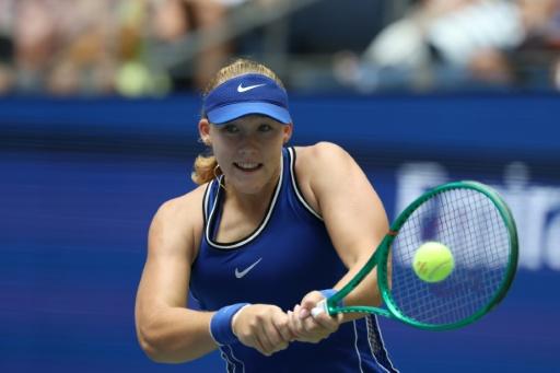 La Russe Mirra Andreeva contre l'Américaine Coco Gauff en quart de finale de l'US OPen le 9 septembre 2026 à New York — TIMOTHY A. CLARY / AFP